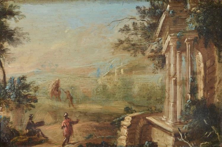 Paesaggio con architetture